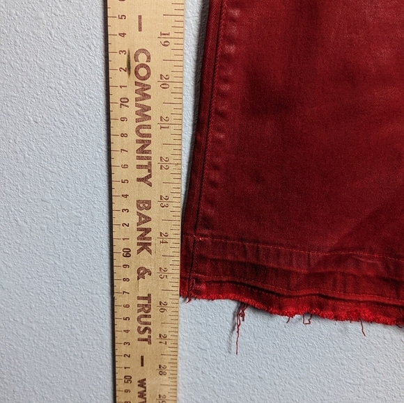 Bridget Cropped High-Rise Instasculpt Bootcut Red Jeans Size 31 - Picture 16 of 16